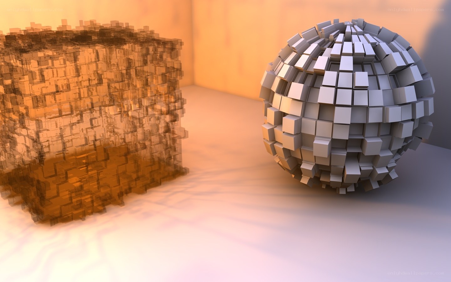Geometric shapes in a room