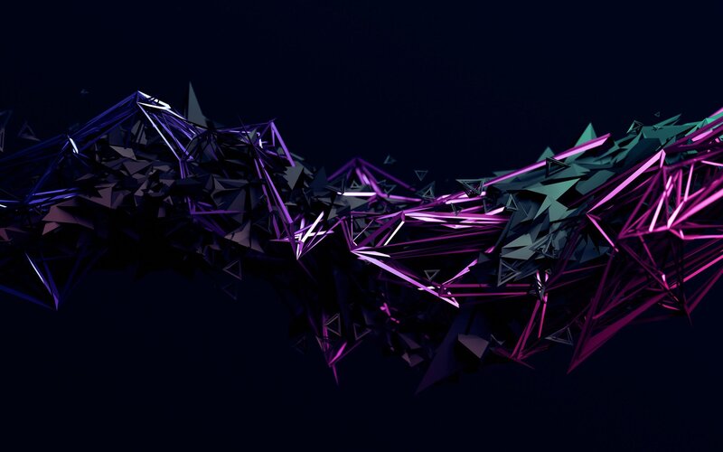 Geometric Shapes in Motion — Purple