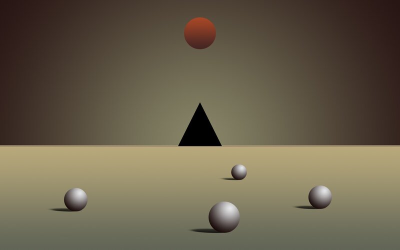 Geometric shapes on a plain surface