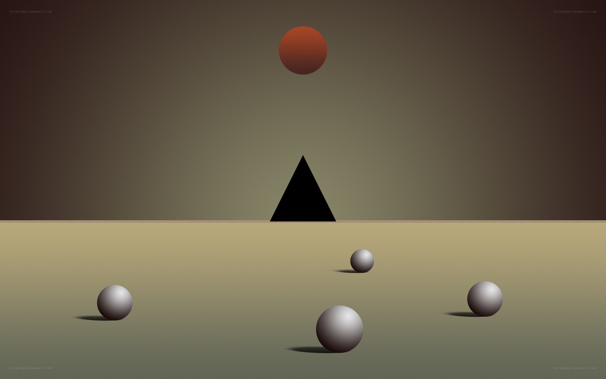 Geometric shapes on a plain surface