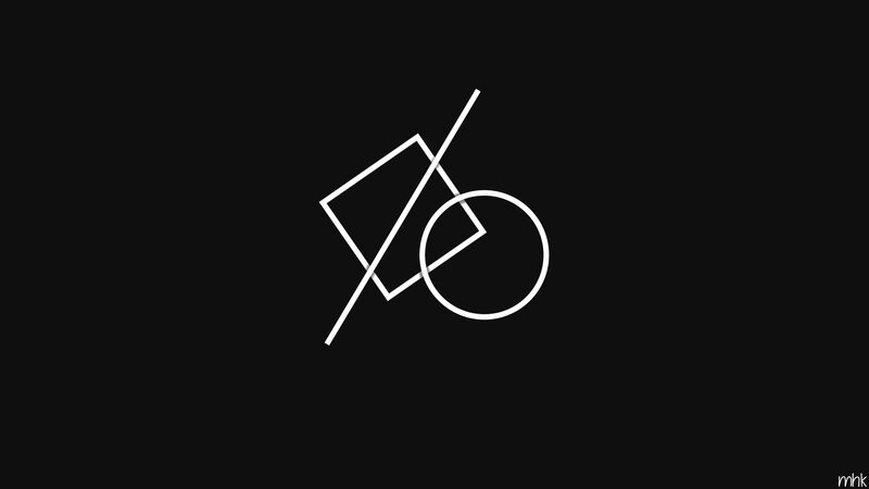 Geometric Shapes on Black — Neutral