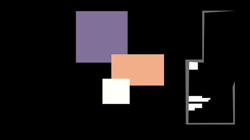 Geometric Shapes on Black — Purple