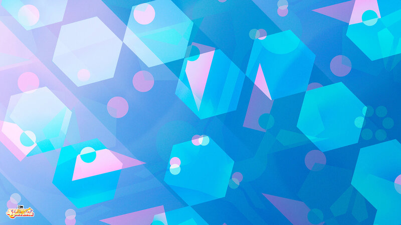 Geometric Shapes on Blue Background — Calm