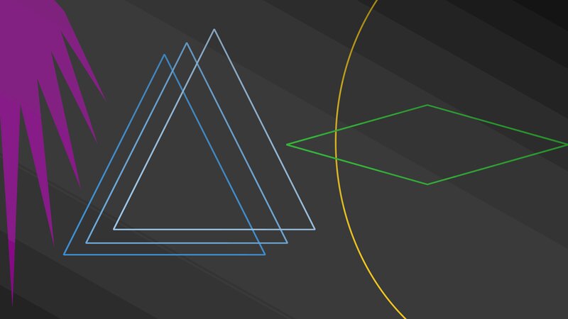 Geometric Shapes on Dark Background