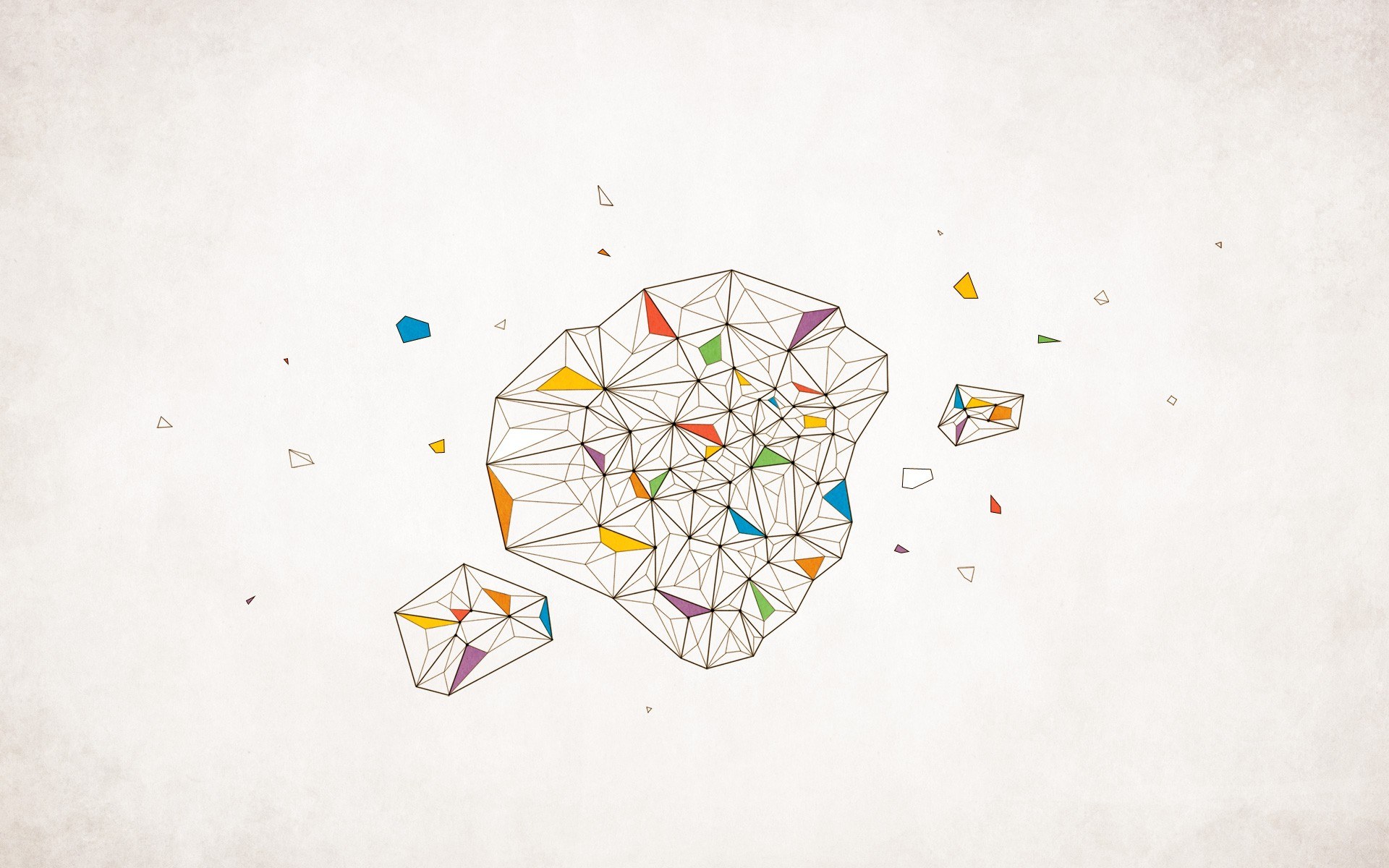 geometric shapes on textured background