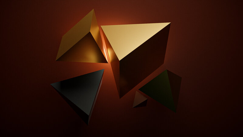 Geometric Shapes on Wall