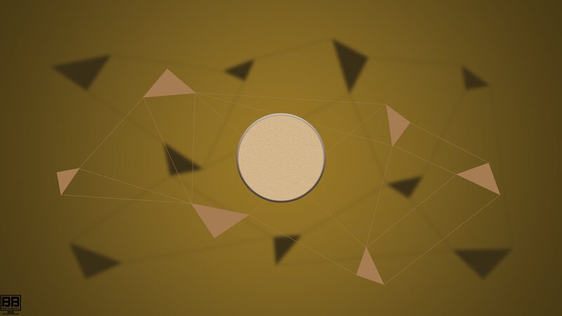 Geometric Shapes on Yellow — Calm, Abstract, Circle