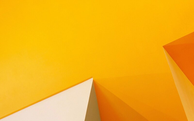 Geometric Shapes on Yellow — Calm, Abstract