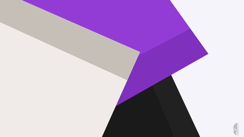 Geometric Shapes Overlapping — Purple