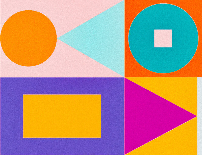 Geometric Shapes — Purple, Playful