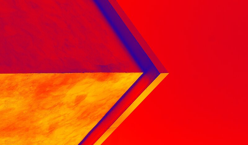 Geometric Shapes — Red, Dramatic