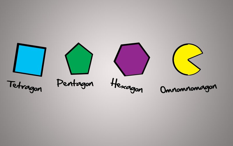 Geometric Shapes with Labels — Blue, Playful