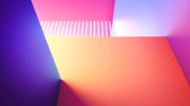 Geometric Shapes with Neon Lights