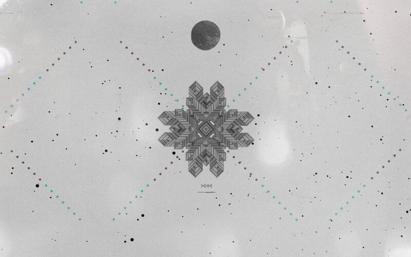 Geometric Snowflake Design — Gray