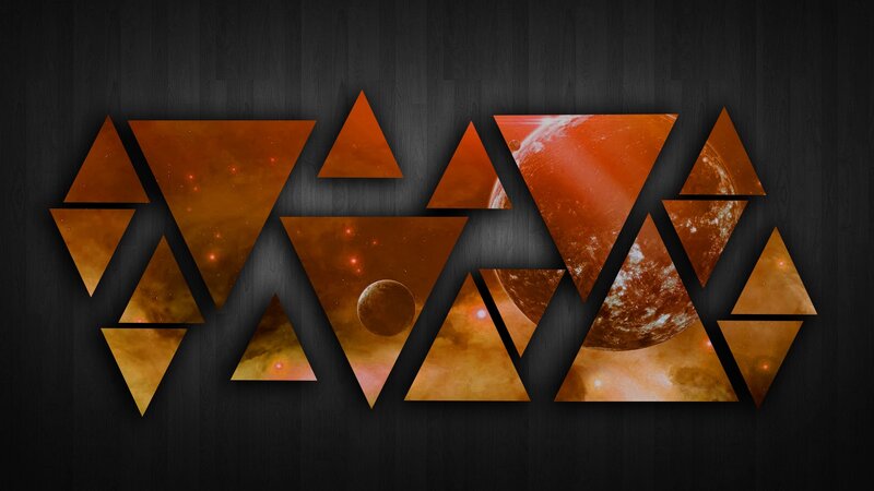 Geometric Space Collage — Black