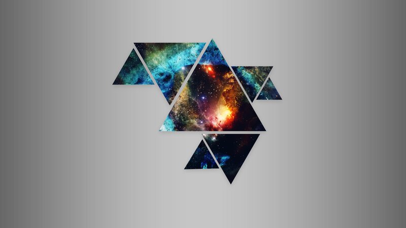 Geometric Space Nebula — Blue