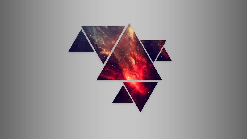 Geometric Space Nebula — Red