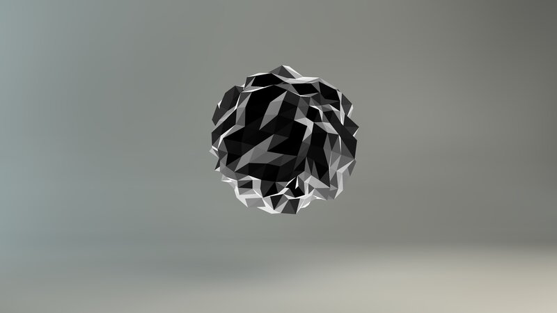 Geometric Sphere — Black
