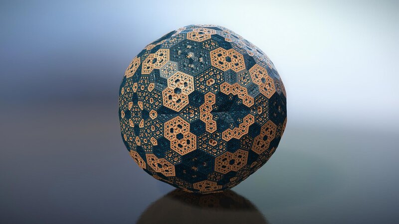 Geometric Sphere — Blue