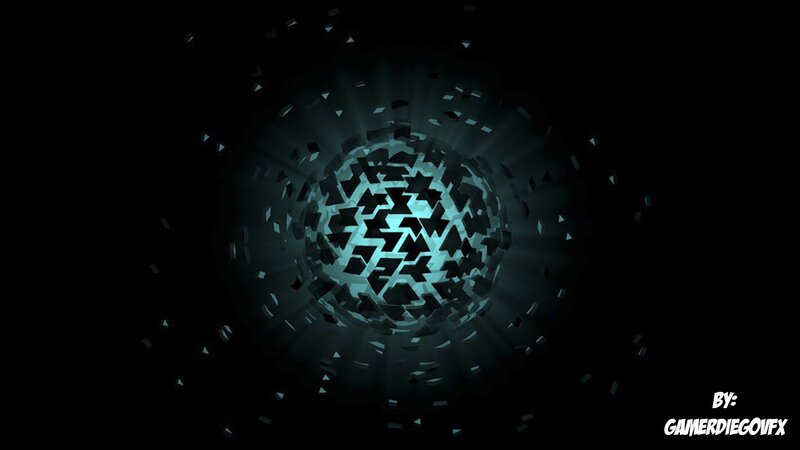 Geometric Sphere Explosion — Black