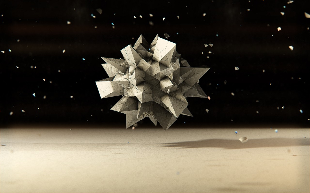 geometric sphere explosion