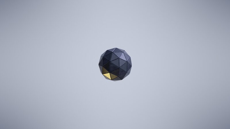 Geometric Sphere — Gray