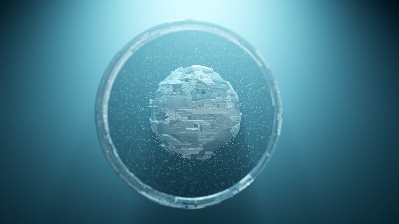 Geometric Sphere in Container