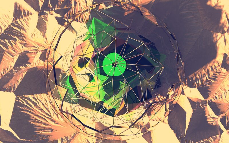 Geometric Sphere in Desert