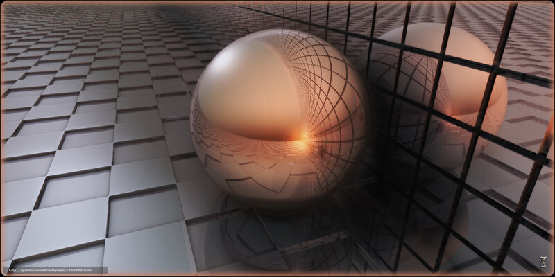 geometric sphere in grid