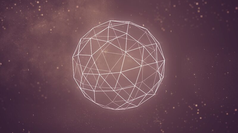Geometric Sphere in Space — Purple