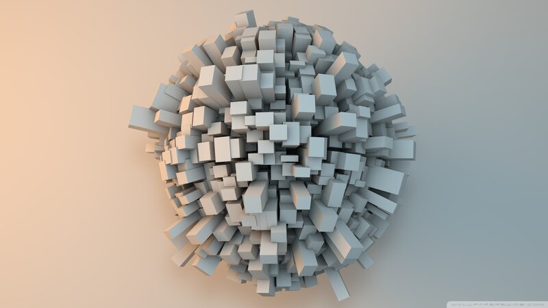 Geometric Sphere of Cubes — Gray
