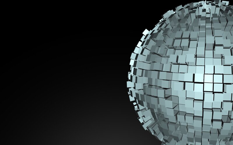 geometric sphere of cubes
