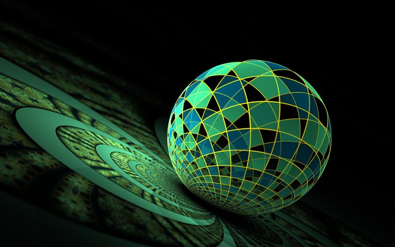 geometric sphere on fractal surface