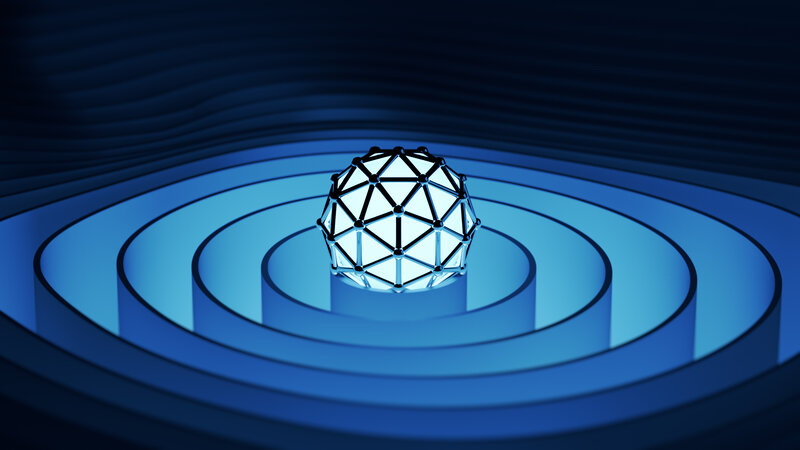Geometric Sphere on Platform