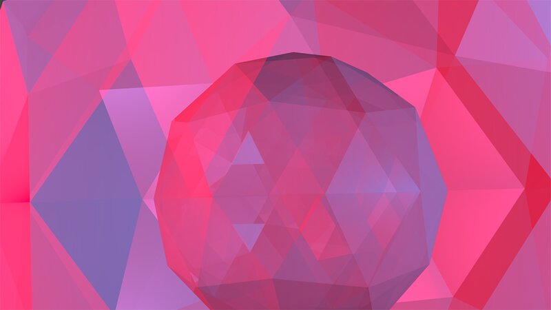 Geometric Sphere — Pink