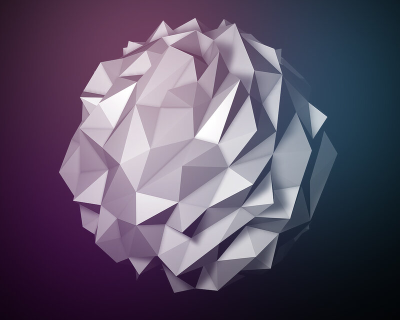Geometric Sphere — Purple