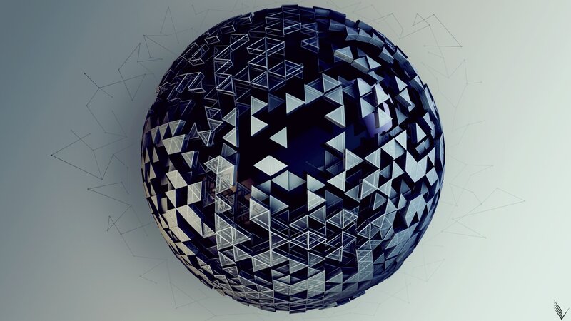 Geometric Sphere Structure — Black
