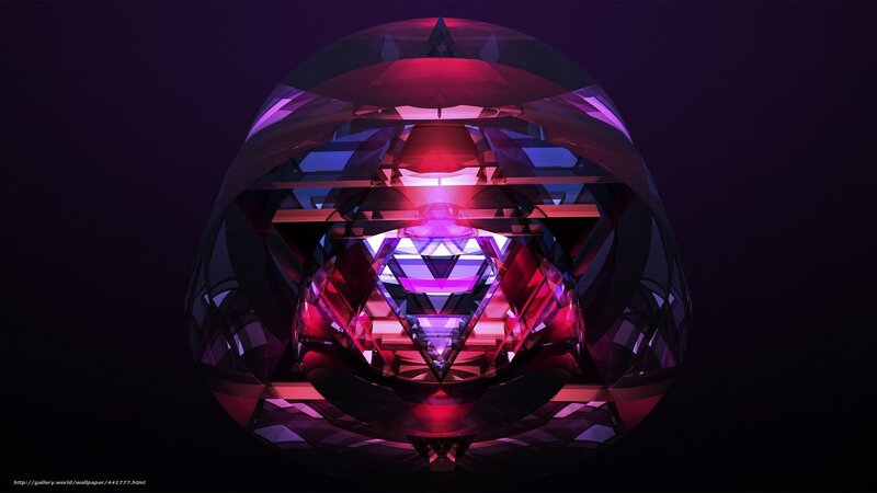 Geometric Sphere Structure — Purple