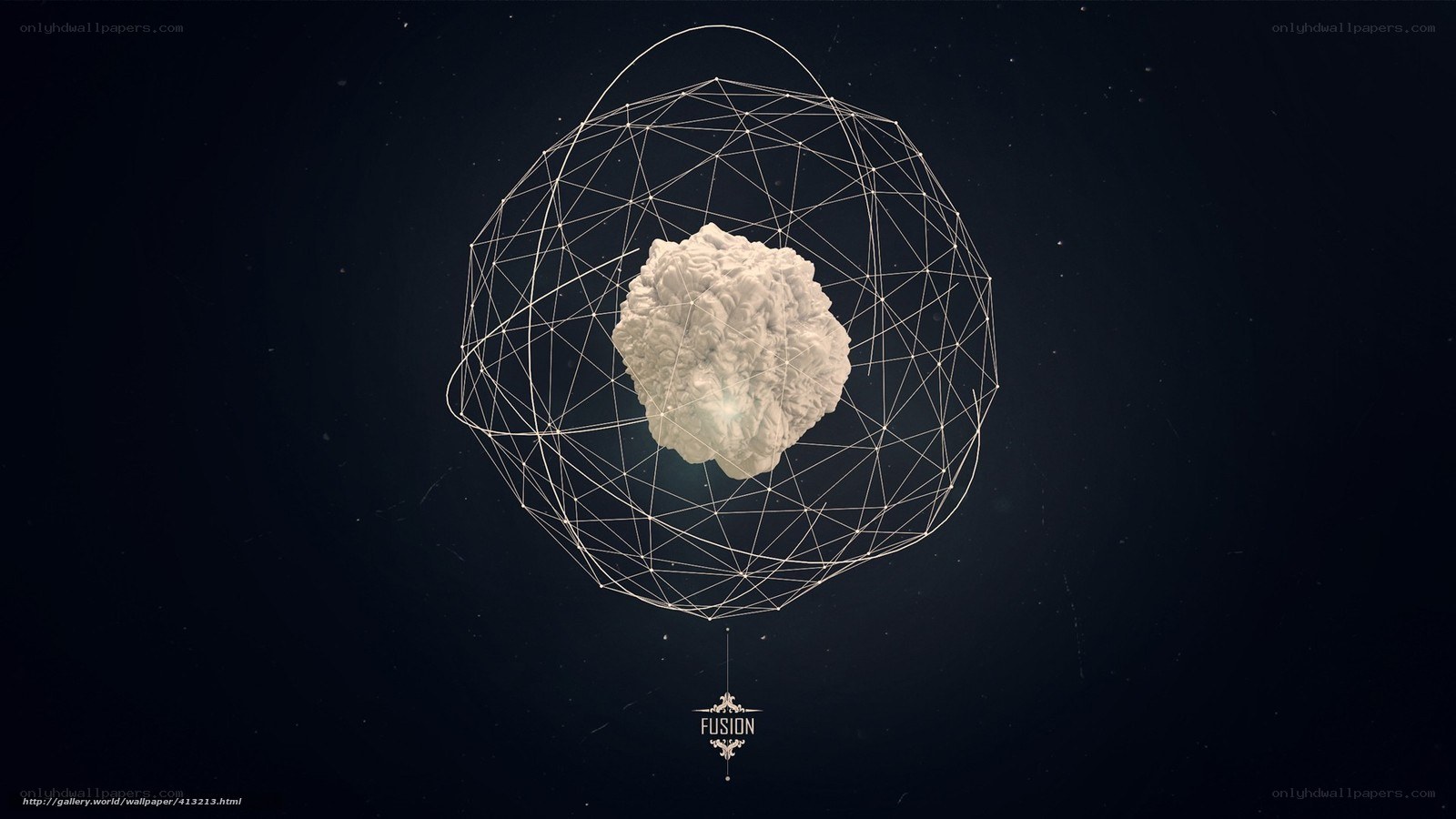 Geometric sphere with brain-like core