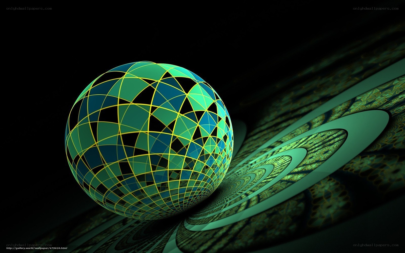 geometric sphere with fractal pattern
