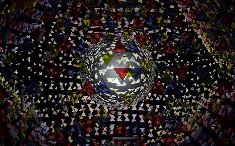 geometric sphere with triangles