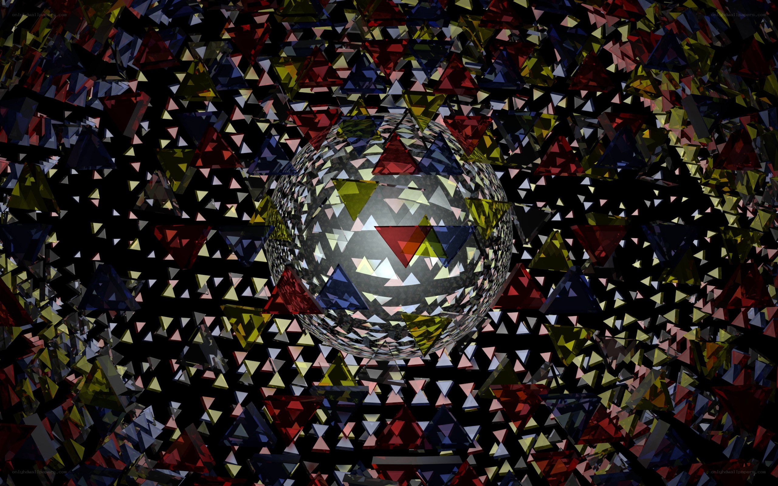 geometric sphere with triangles