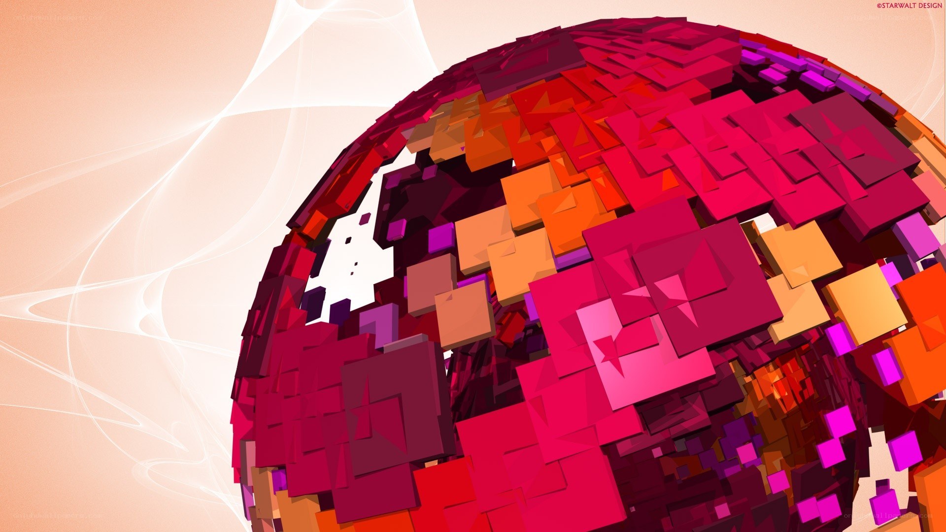 geometric sphere with vibrant colors