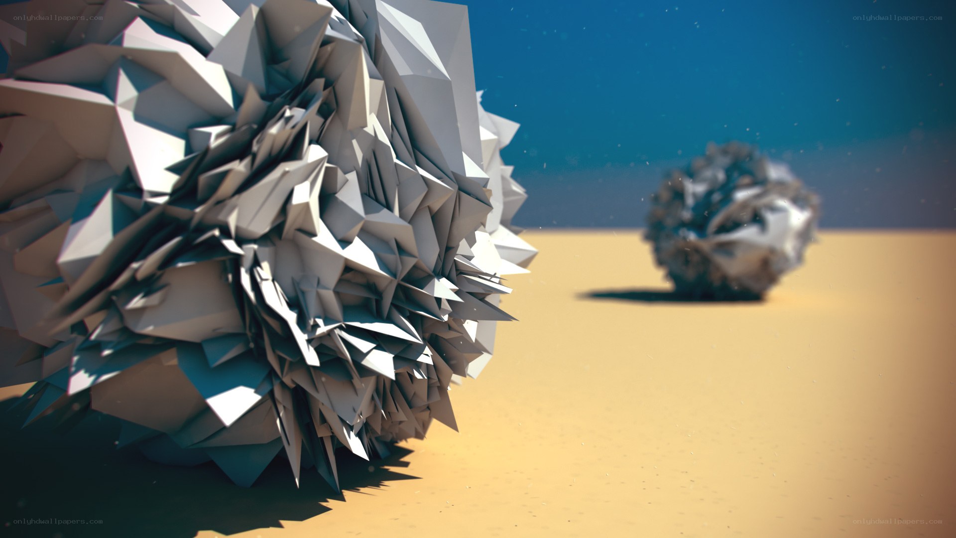 Geometric spheres in desert