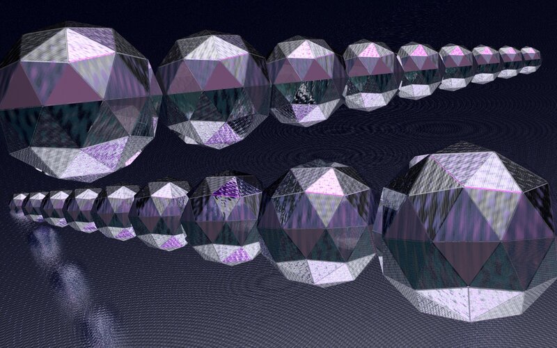 Geometric Spheres in Rows