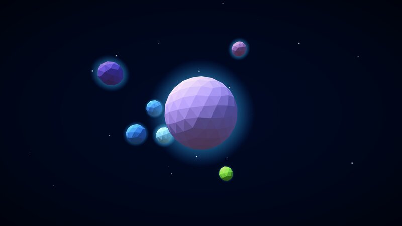 Geometric Spheres in Space — Purple