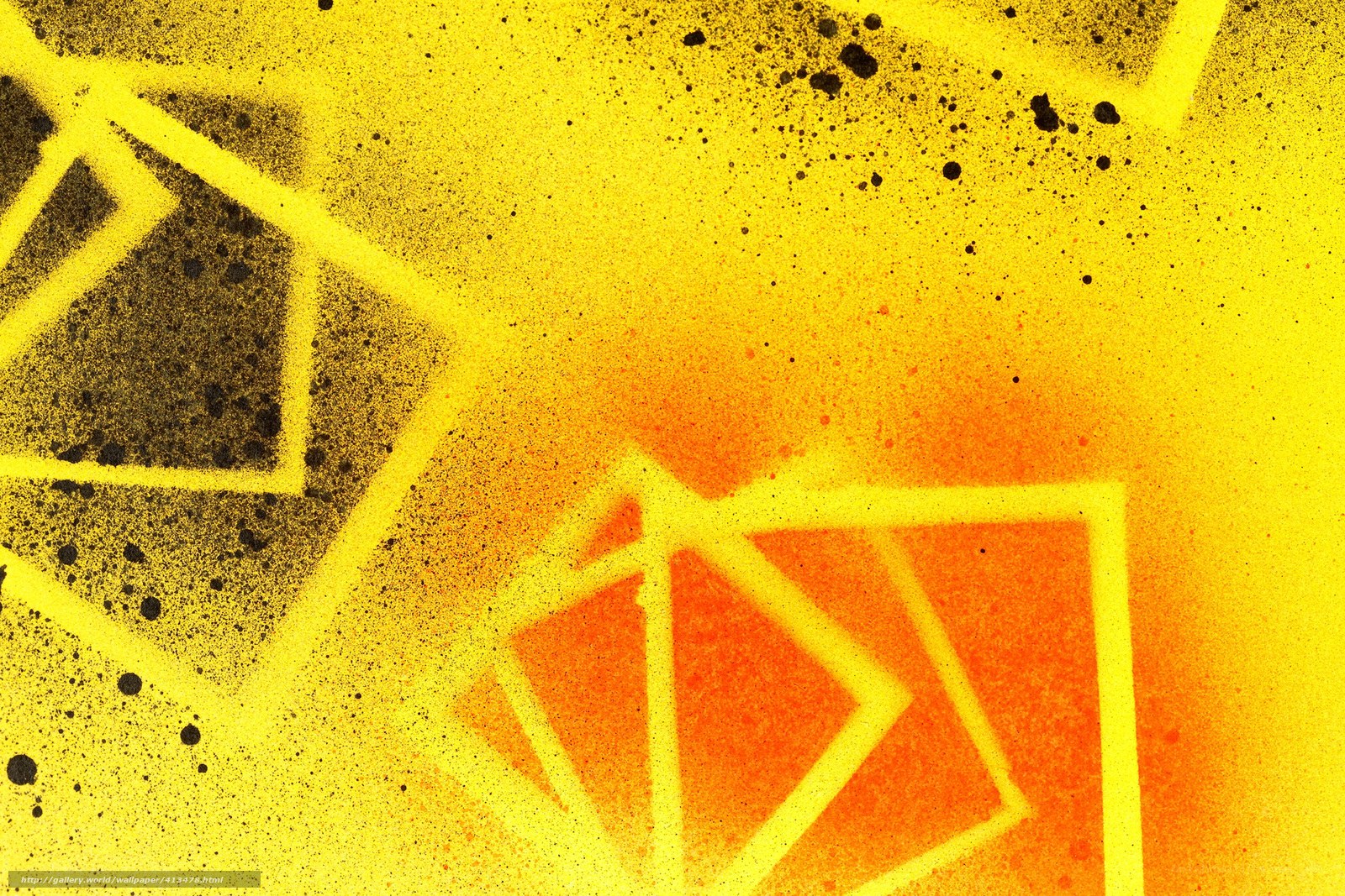 Geometric spray paint art