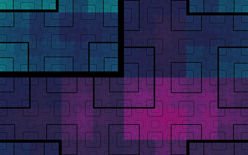 Geometric Square Pattern — Blue