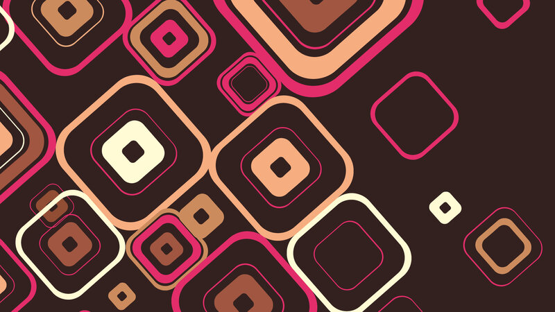 Geometric Square Pattern — Brown