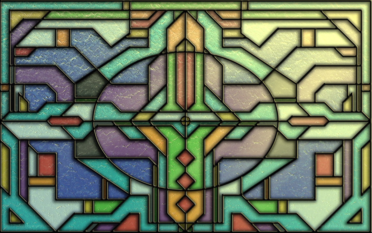 geometric stained glass pattern